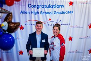 Allen Americans Red Lamp Foudation Scholarship – $1,000 each  Recipients: Brynn Burchfield and Caden Garcia