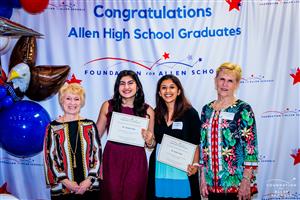 Allen Retired Educators Association Scholarship – $1,000 each Recipients: Natasha Sajan and Arohi Verma