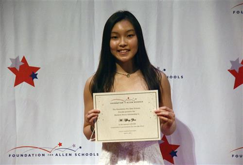 Matthew Bruno Scholarship – $1,500 Tiffany Zhou