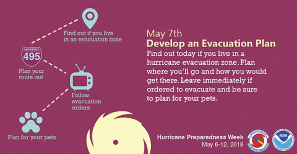 develop an evacuation plan