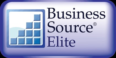 business source elite with graph and blue background