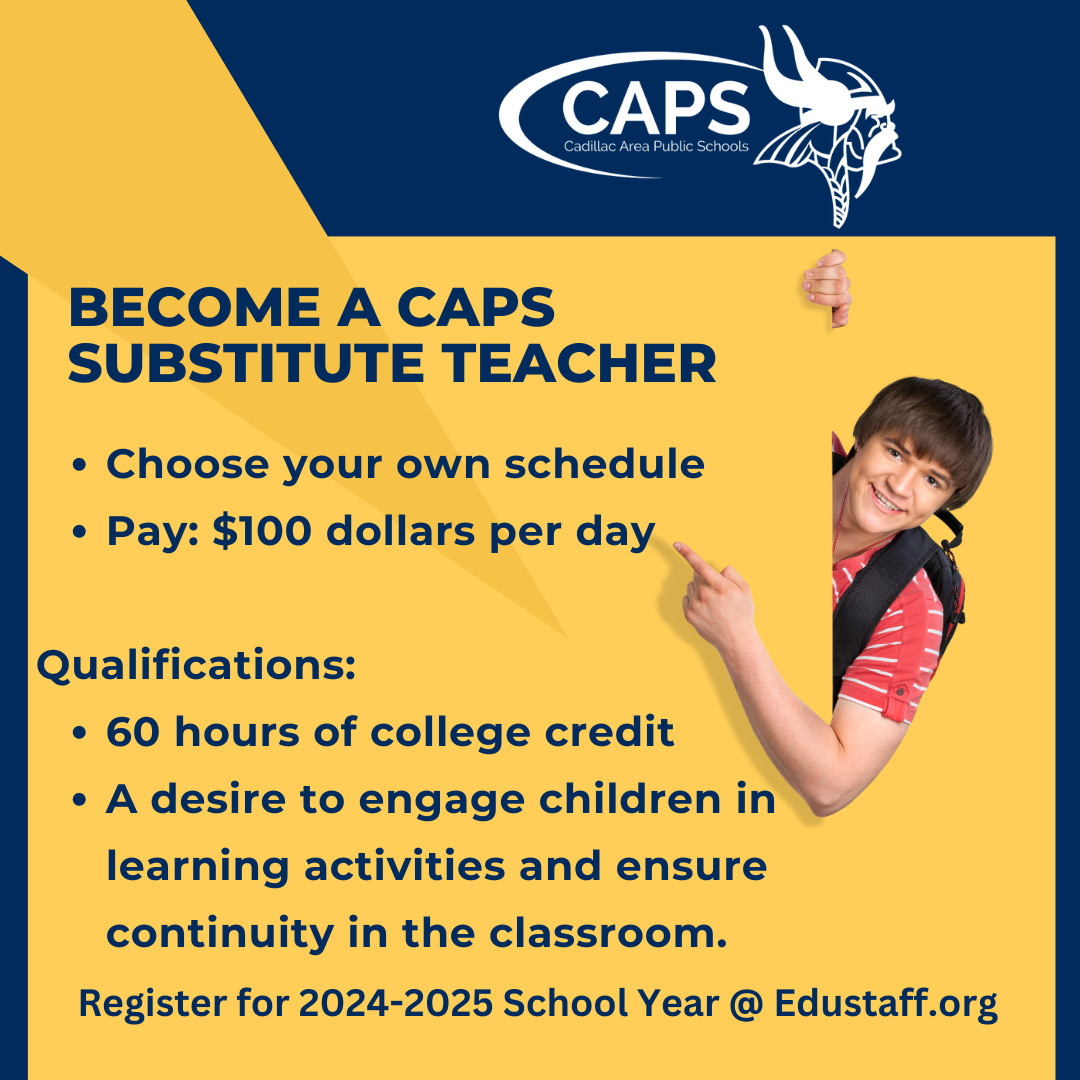 Become a Sub Teacher at CAPS