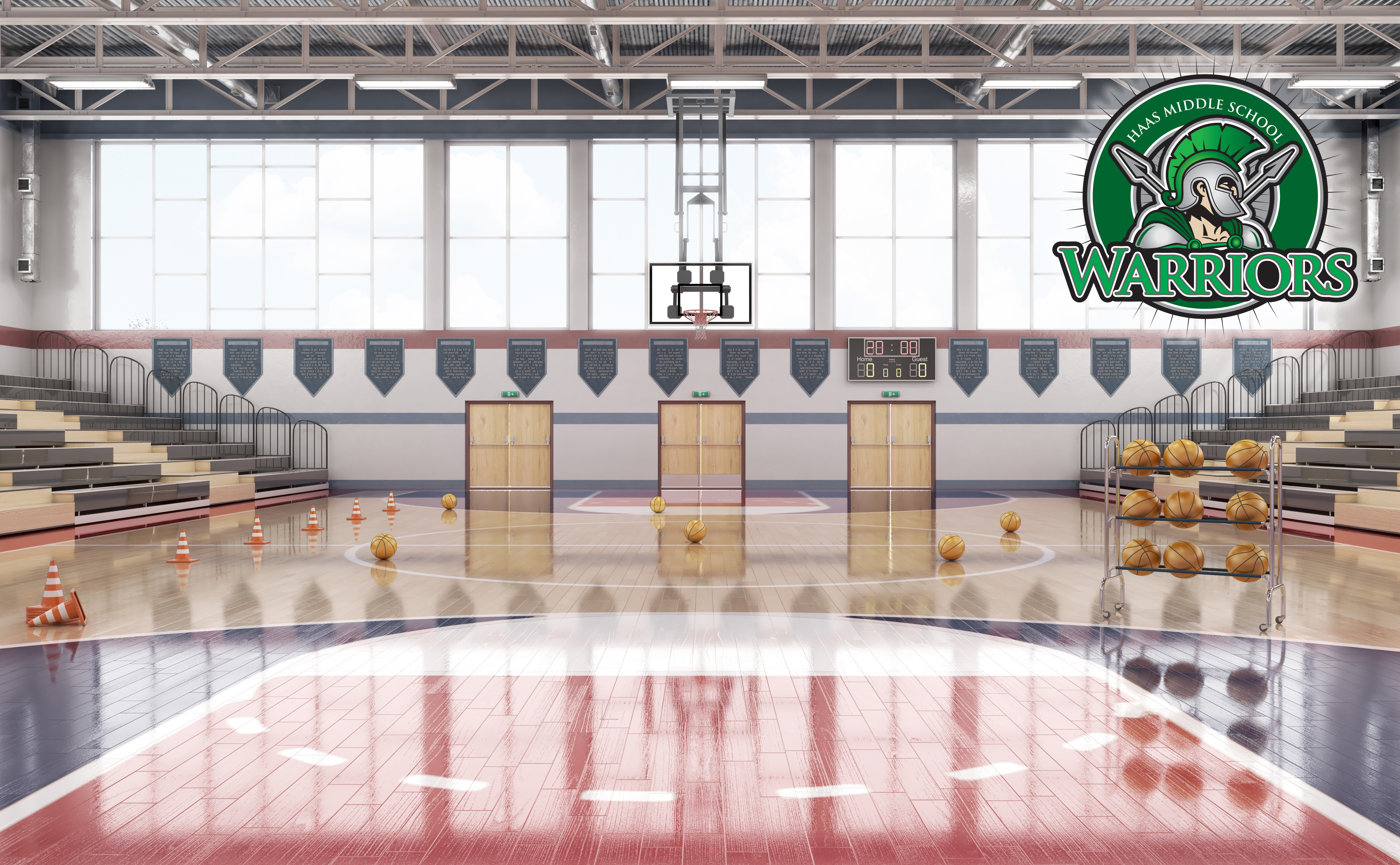 Image of a gymnasium at a middle school