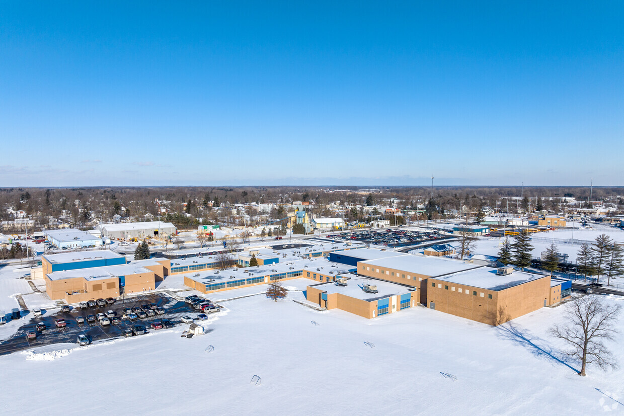 Drone Shot of Richmond High School Rear