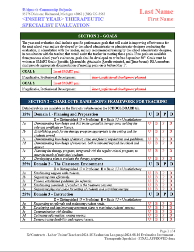 Evaluation Image - Therapeutic Specialist