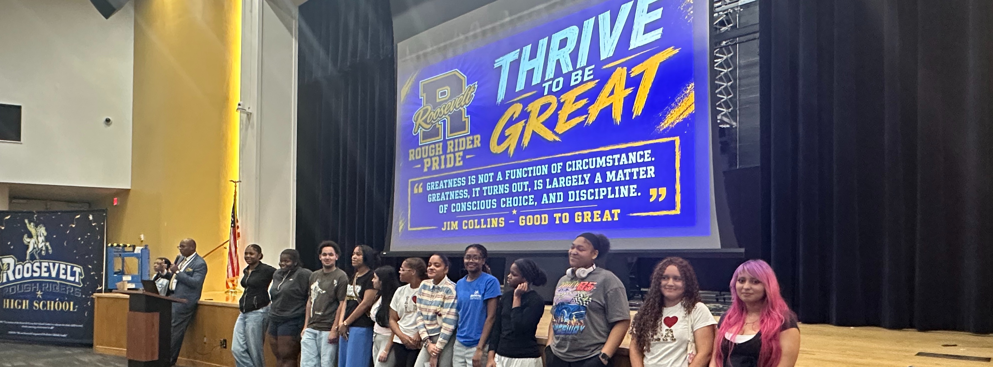 Freshman Orientation was a great success! We were excited to welcome the Class of 2030 to Roosevelt High School as they prepare to Thrive to Be Great!