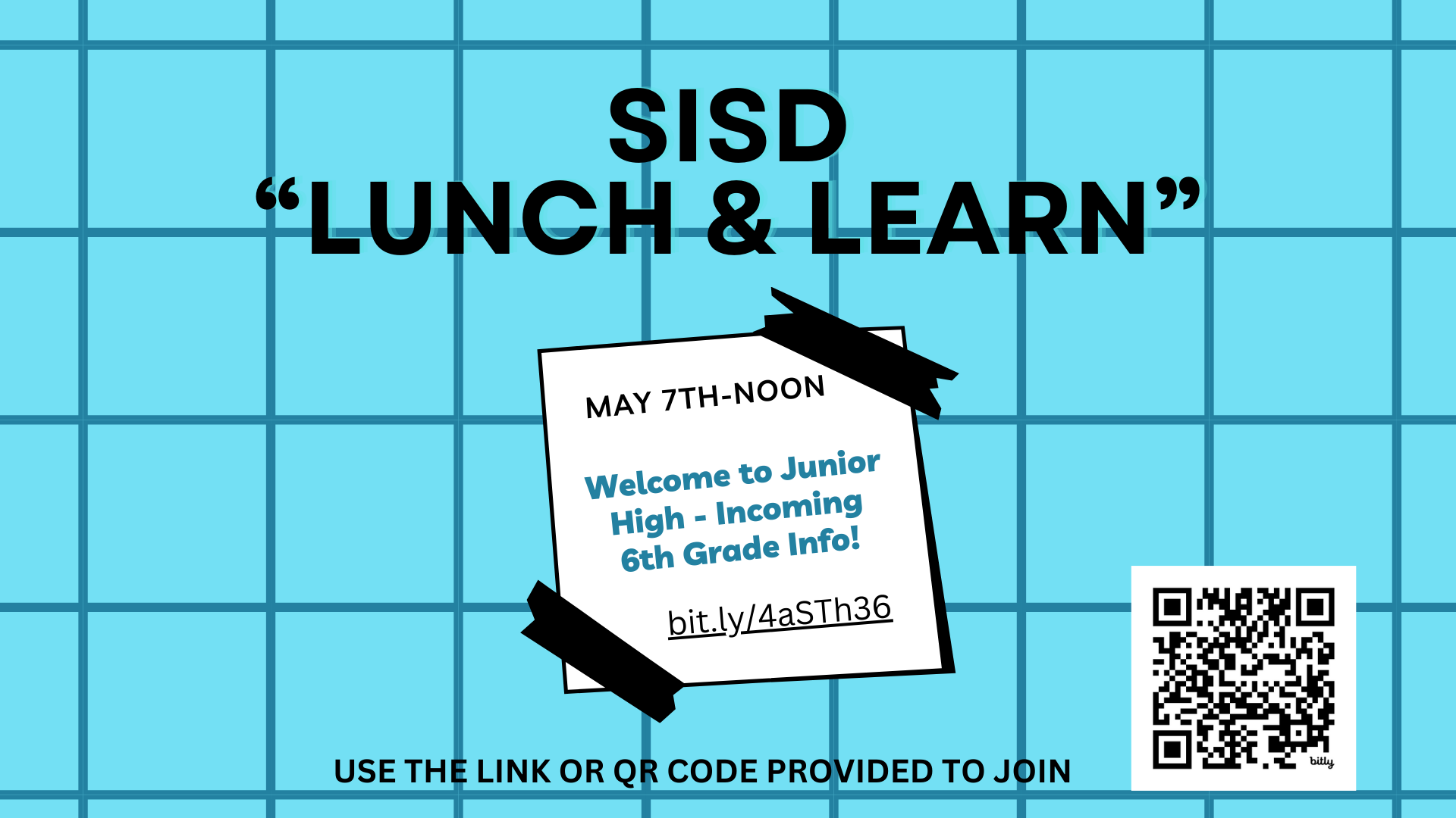 Lunch & Learn : Welcome to Junior High - May 7th