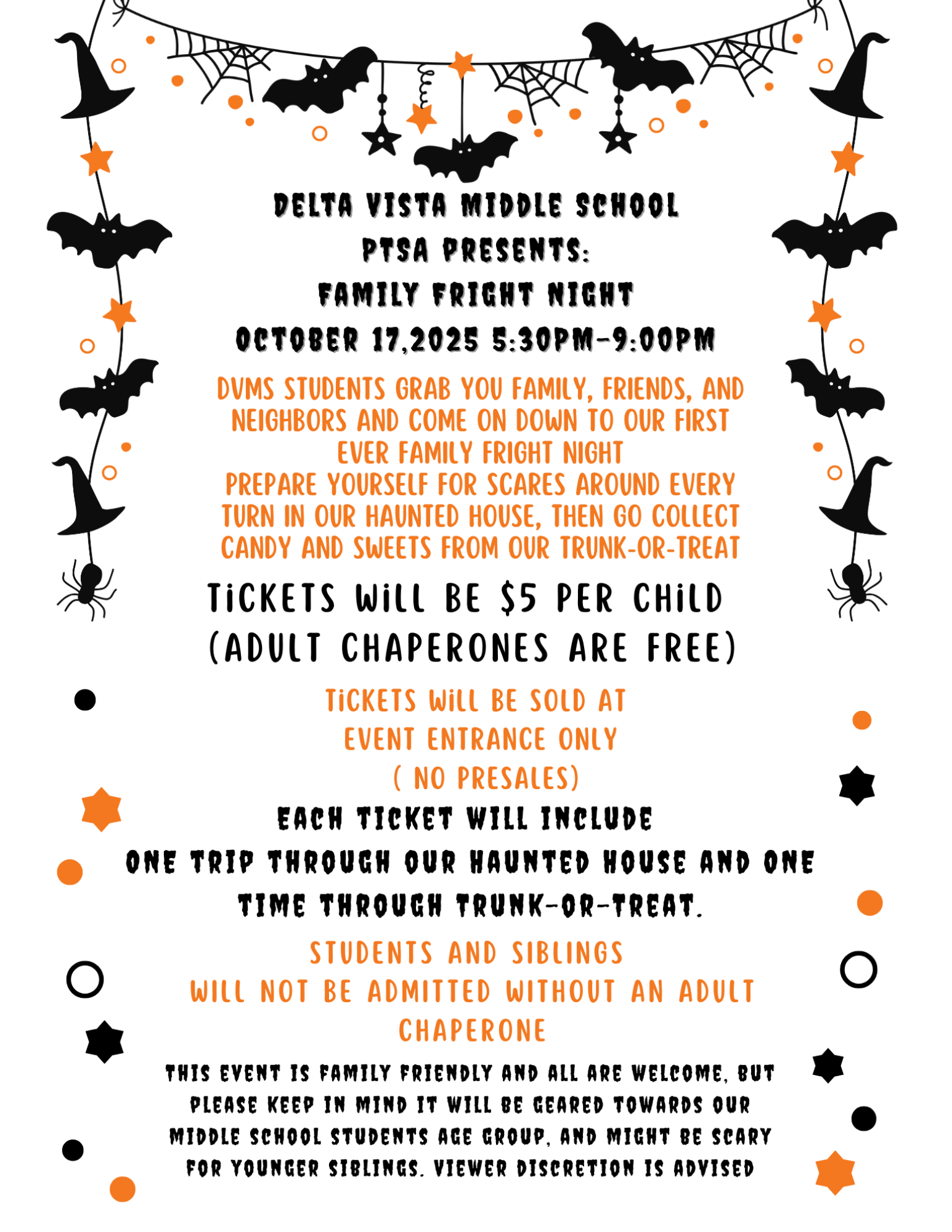 Family Fright Night is October 17, 2025