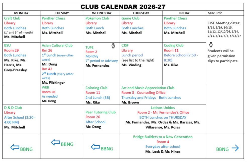 DVMS 2026/27 Club Calendar