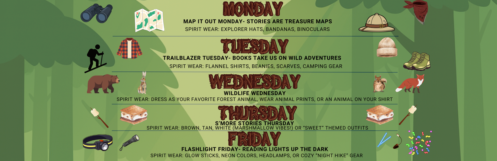 Read Across America Week Spirit Days