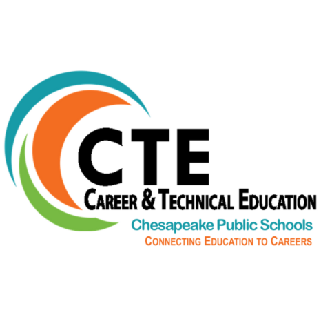 Chesapeake Public Schools Career and Technical Education logo with the phrase "Connecting Education to Careers"