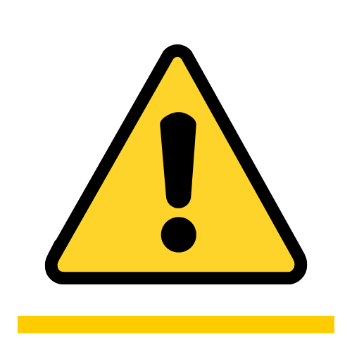 graphic shows a minimalist yellow triangle with an exclamation point to represent a school emergency.