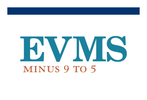 the EVMS Minus 9 to 5 logo