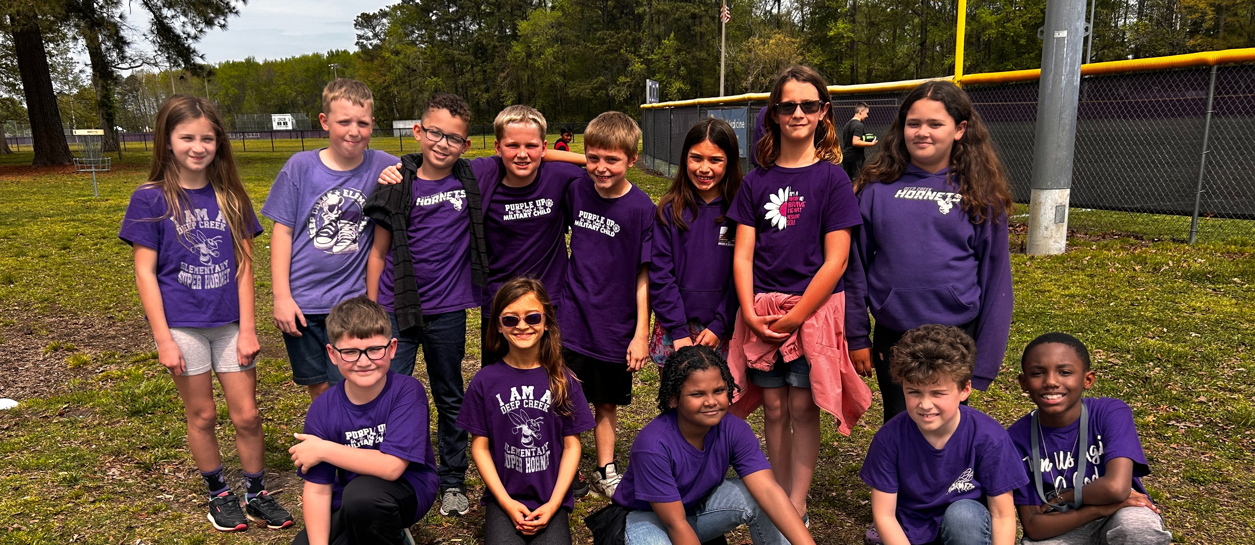 Deep Creek Elementary Purple Up Day