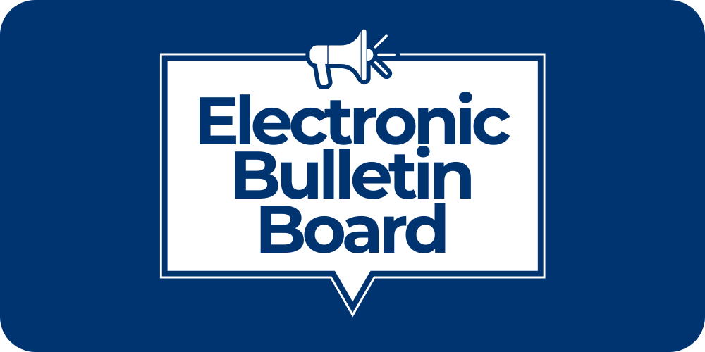 Electronic Bulletin Board Button