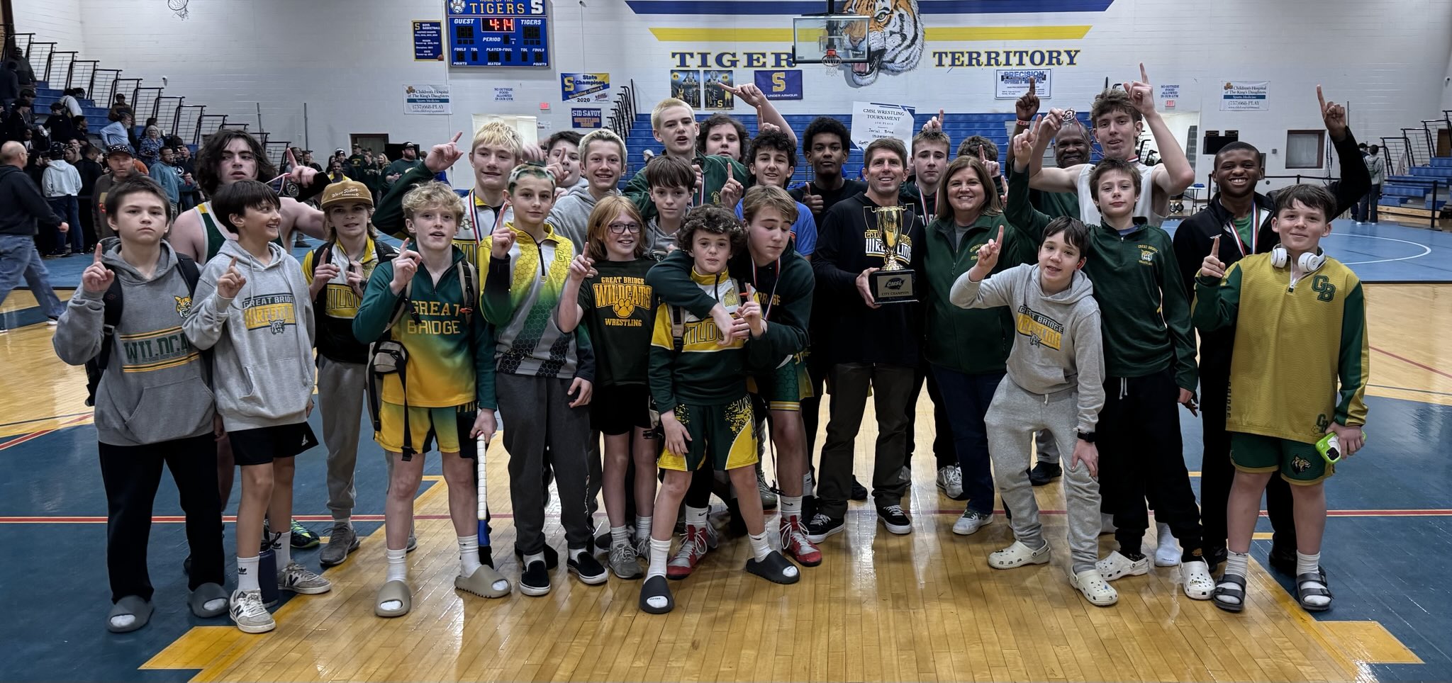 Great Bridge Middle School wins the CMSL Citywide Wrestling Meet