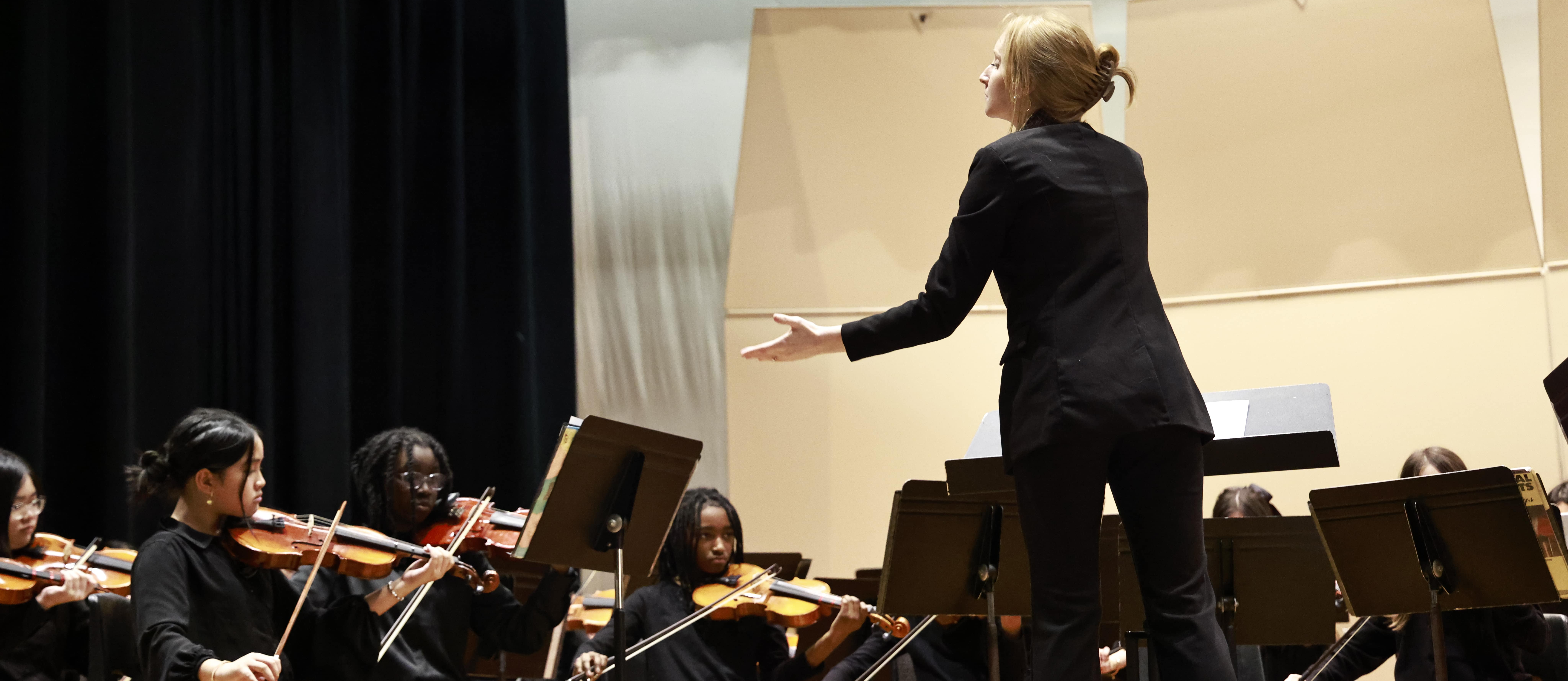 Greenbrier Middle School orchestra performing