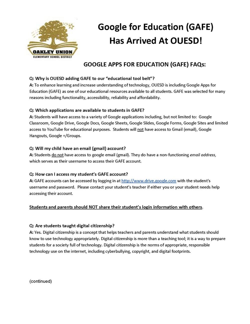 GAFE FOR EDUCATION IMAGE