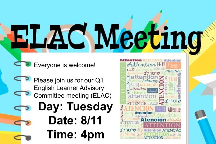 ELAC Meeting Dates