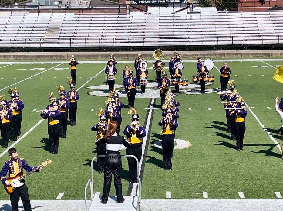 Golden Arrow Marching Band earned overall excellent division trophy at the Dale Bumpers Invitational competition