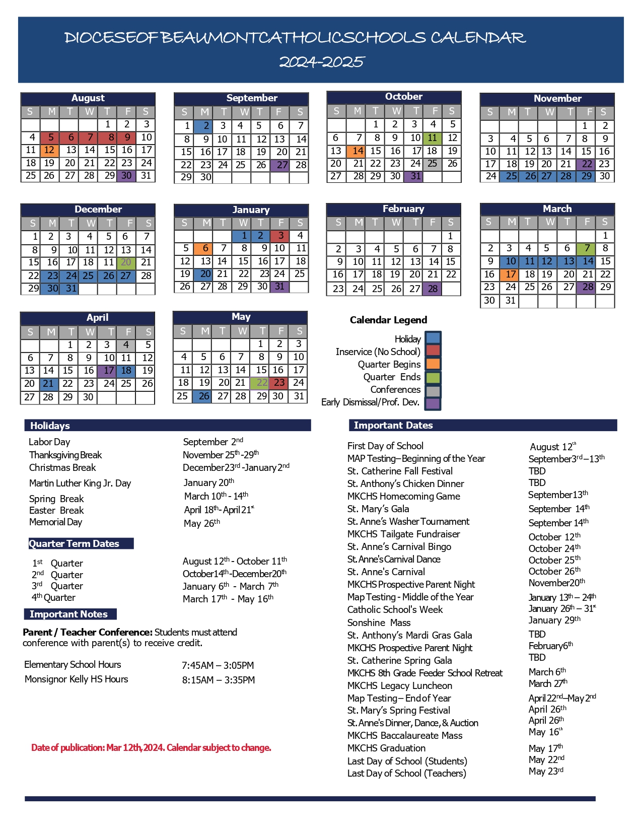 Calendar 24-25