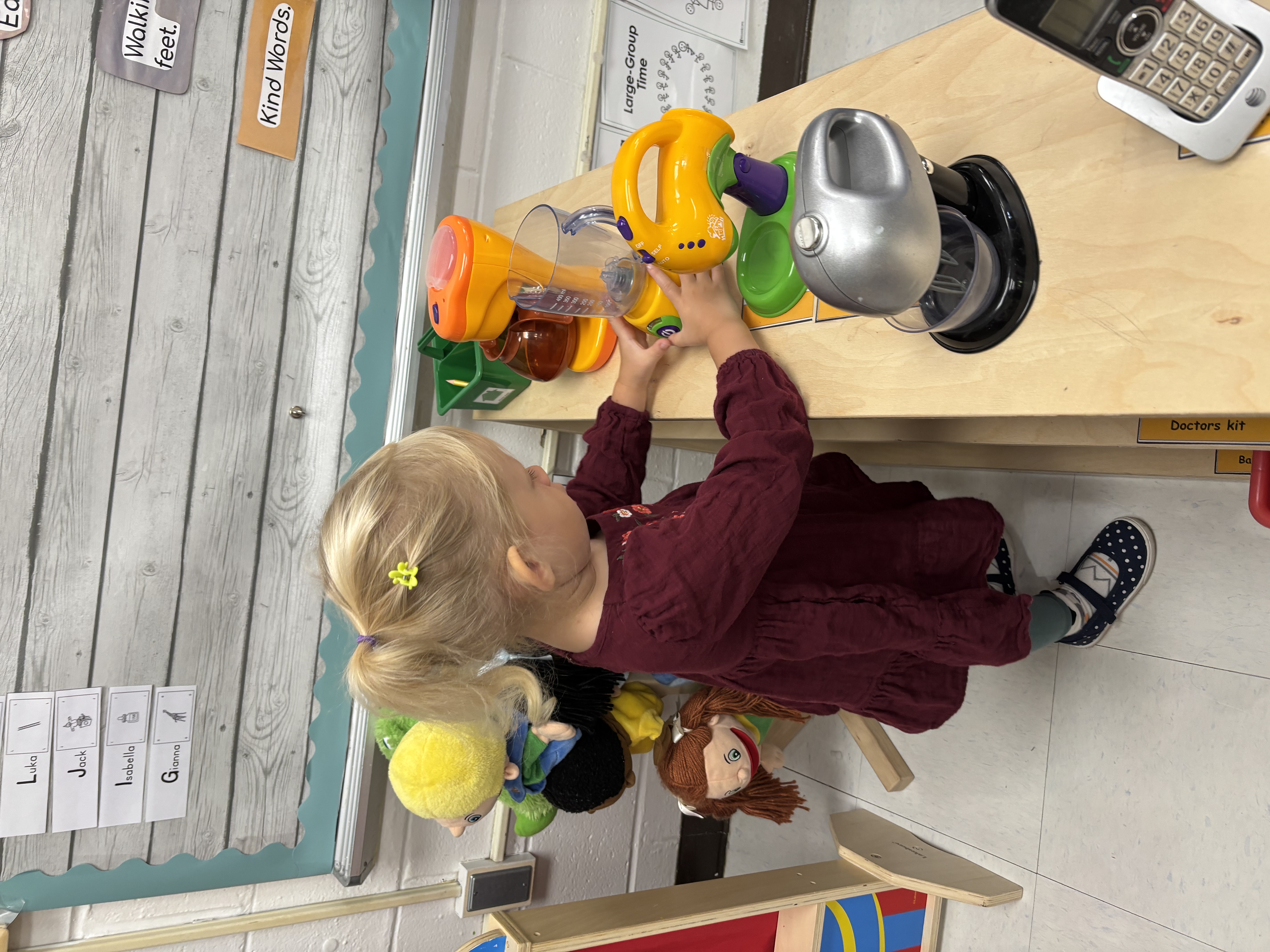 Exploring the areas in Pre-K!