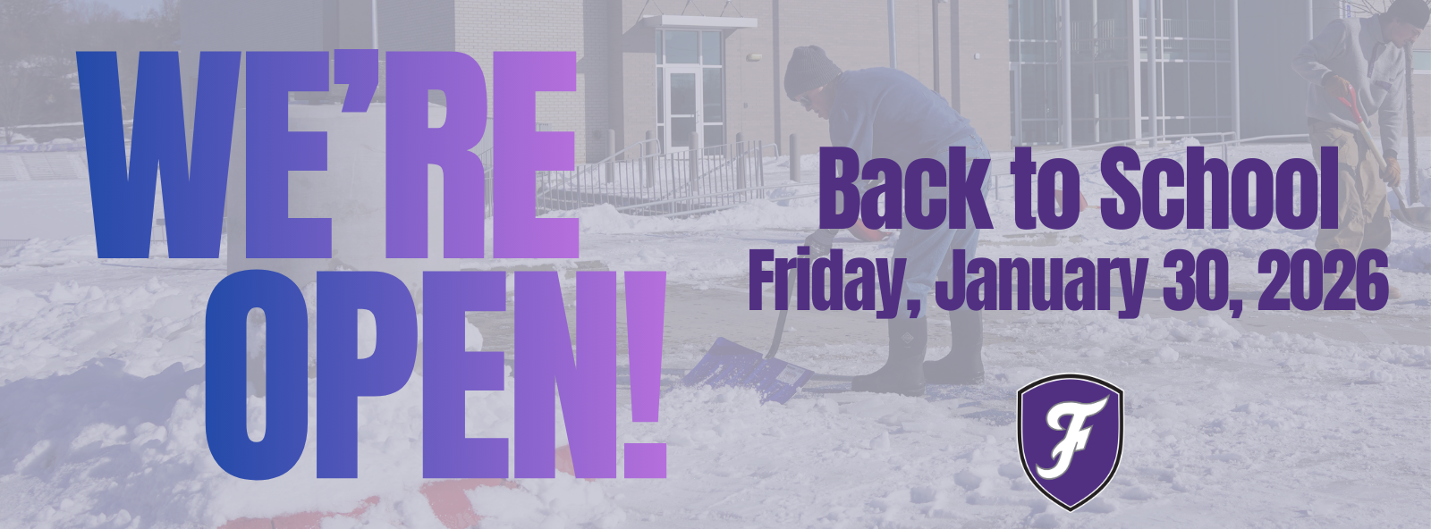 We’re happy to welcome everyone back to school tomorrow, Friday, January 30, 2026! 