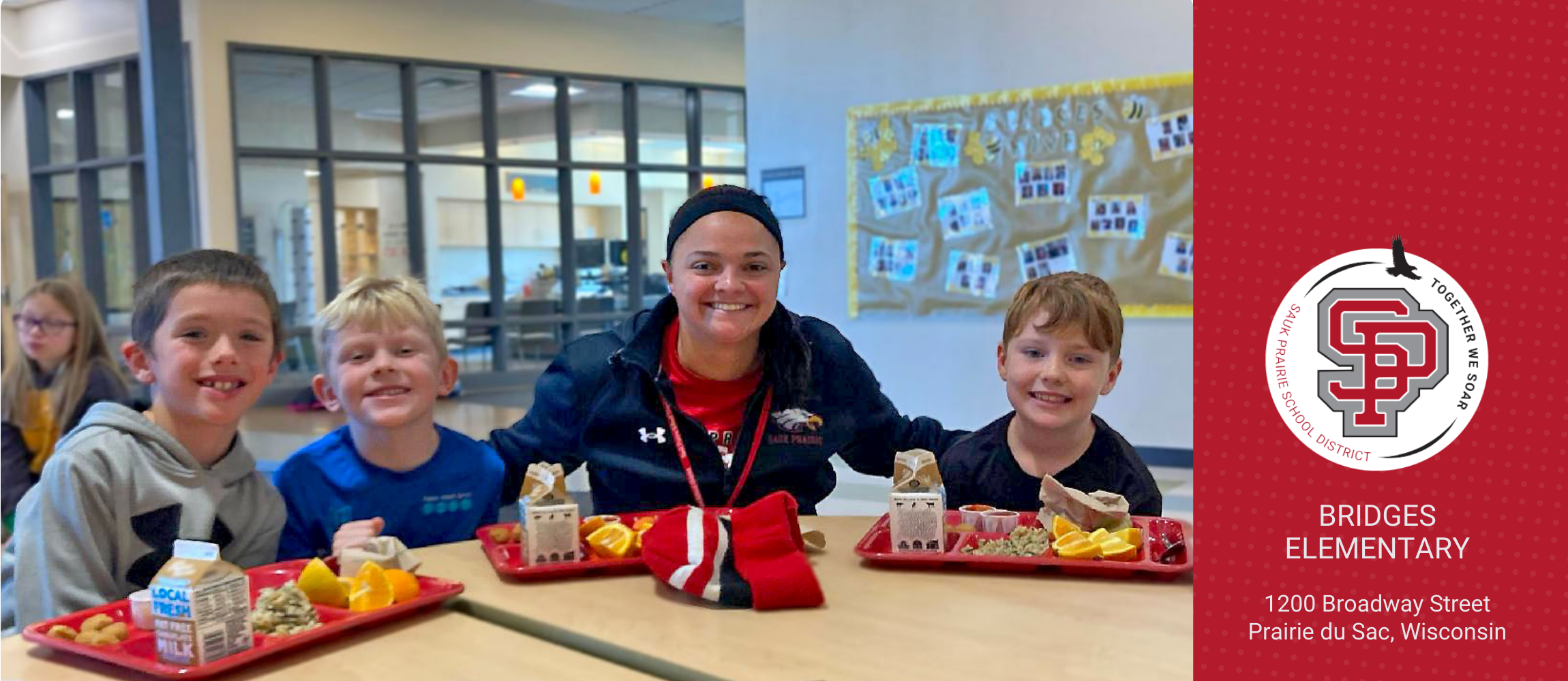 Bridges Elementary students and teacher