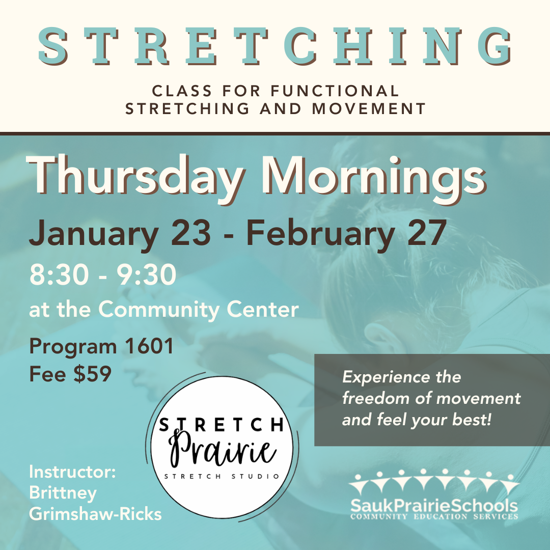 Functional Stretching and Movement Class January 23 - February 27