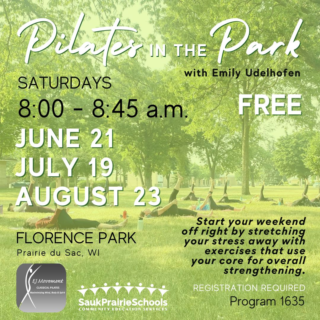 FREE Pilates in the Park Saturdays this Summer