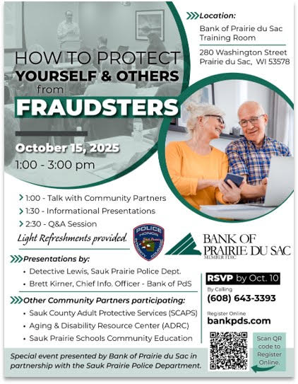 Bank of Prairie du Sac Protect Yourself from Fraud Event
