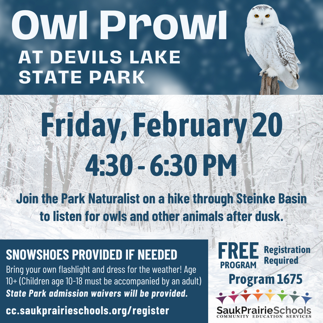 Owl Prowl Hike at Devil's Lake State Park
