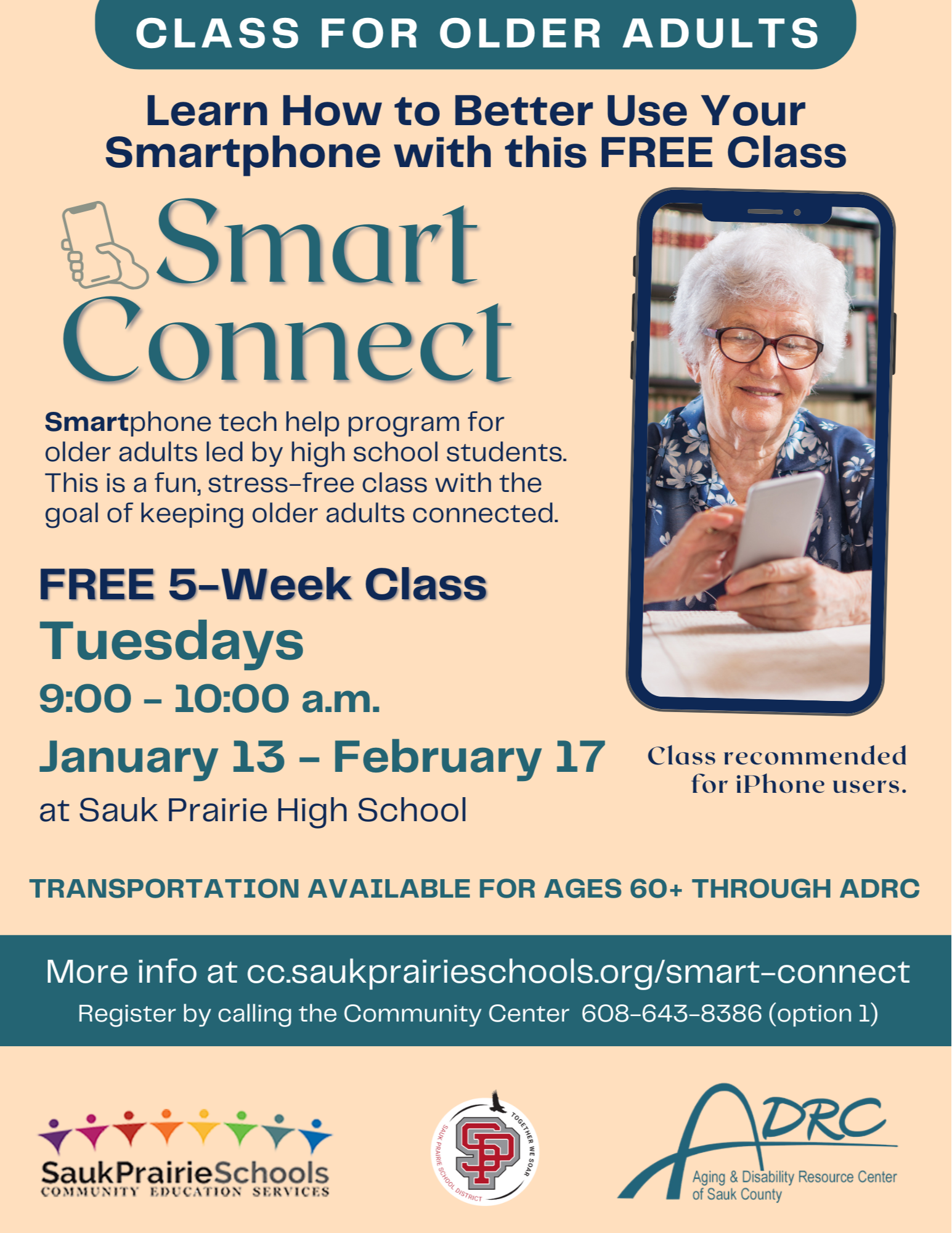 Smart Connect: Older Adults Learn Smart Phone Technology from HS students
