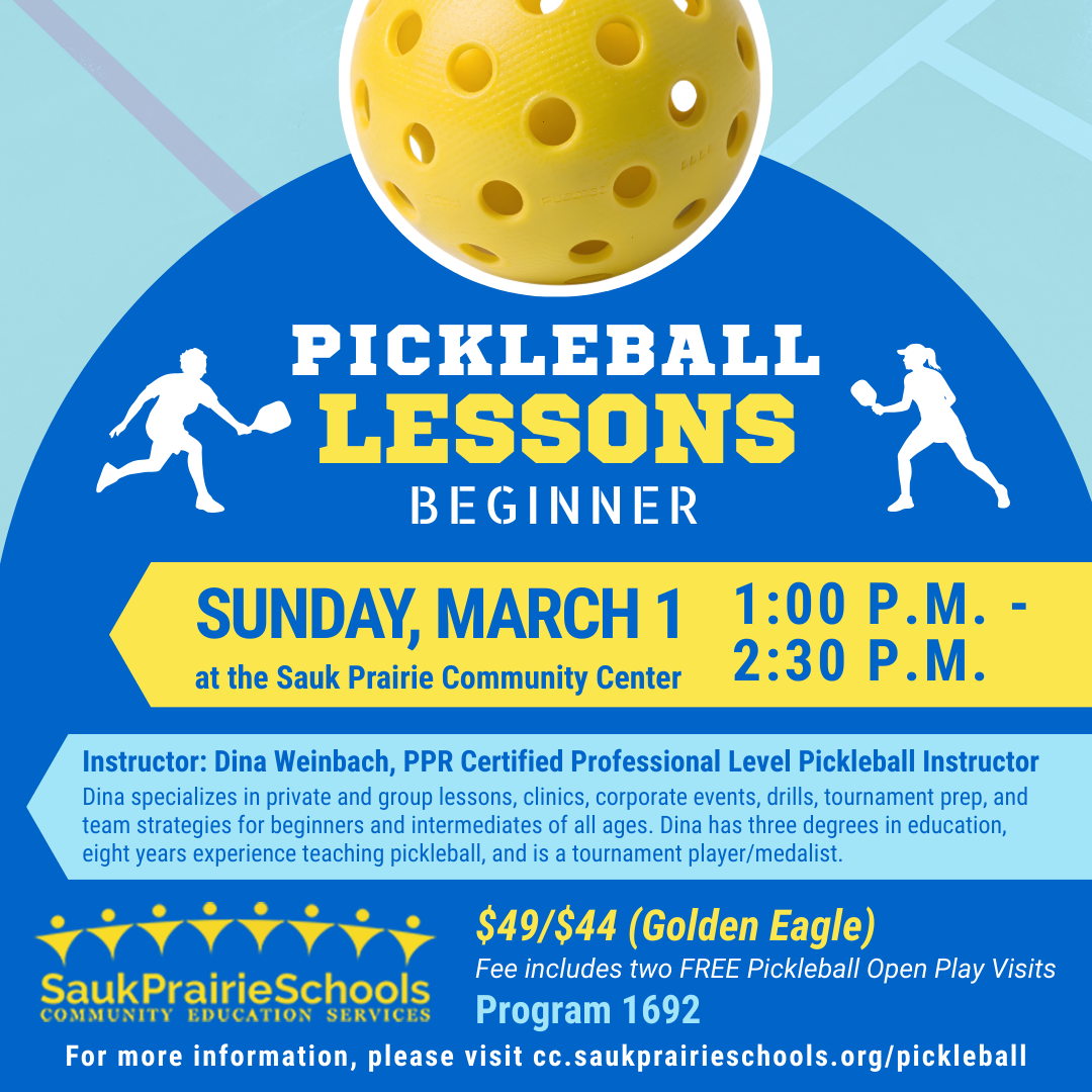 Pickleball Beginner Lessons on March 1