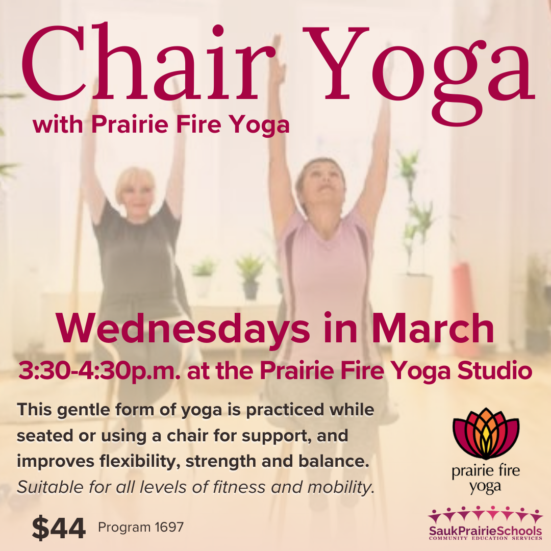 Chair Yoga classes in March