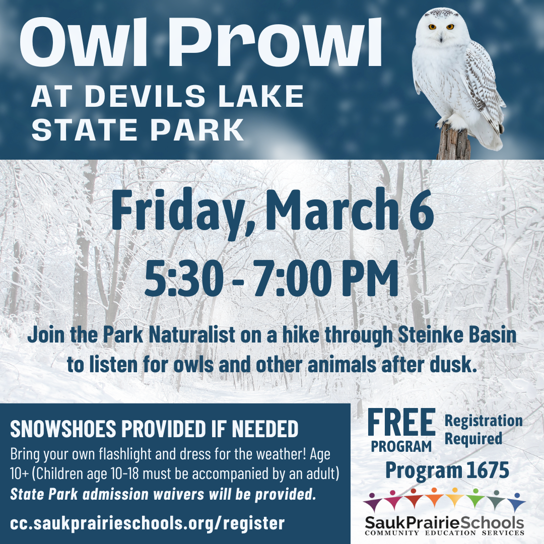 Owl Prowl Hike at Devil's Lake State Park