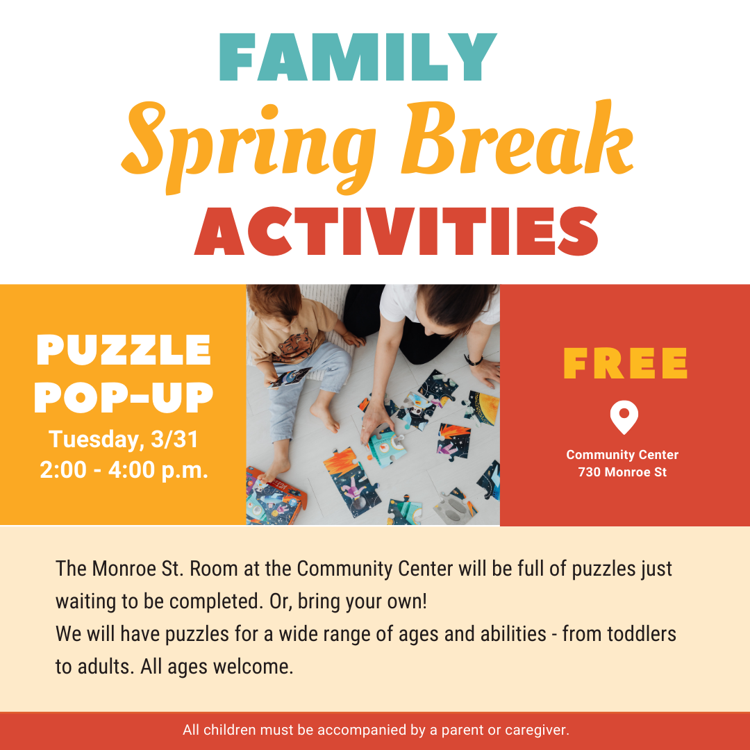 Family Spring Break Puzzle Pop-Up