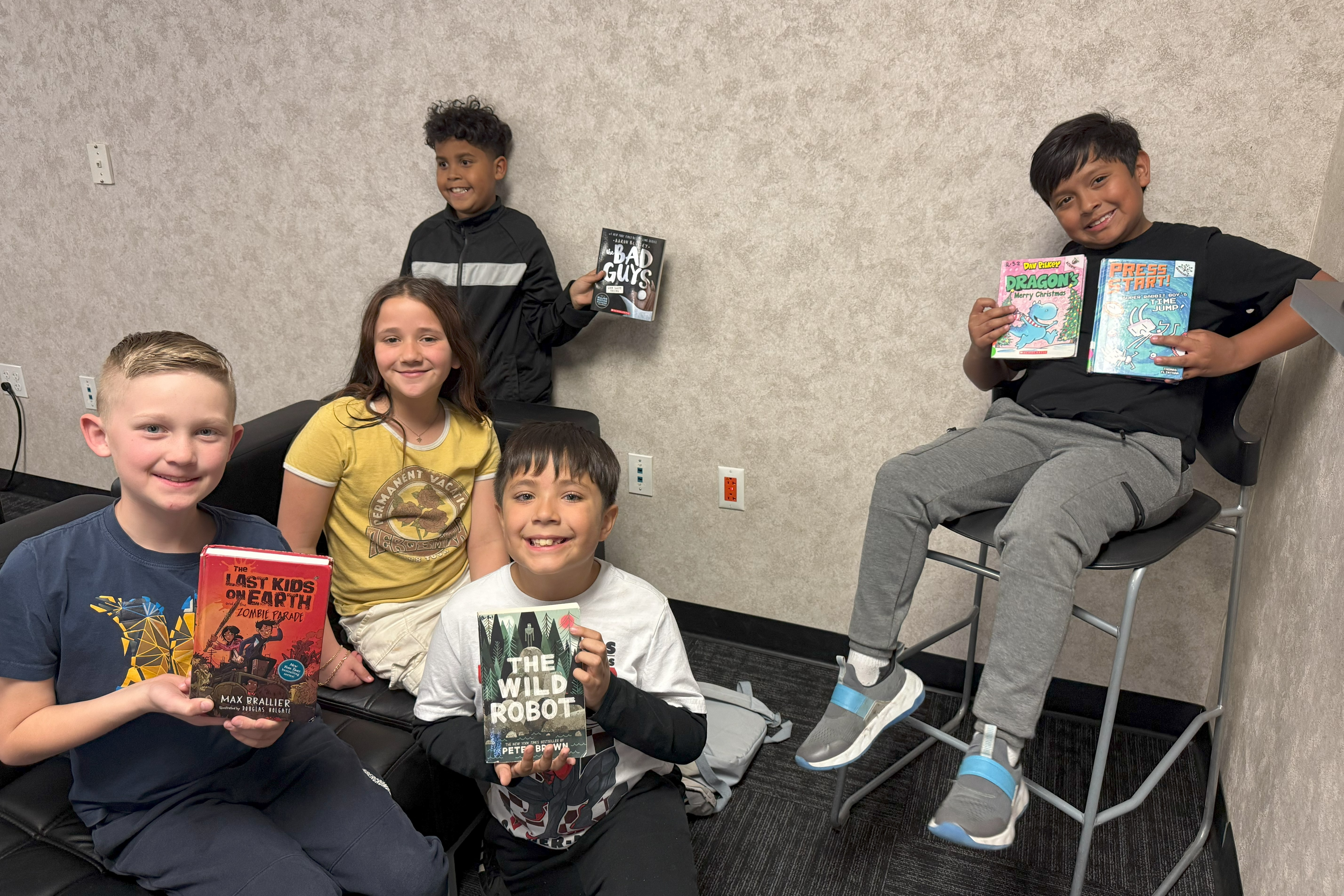 Kids with books