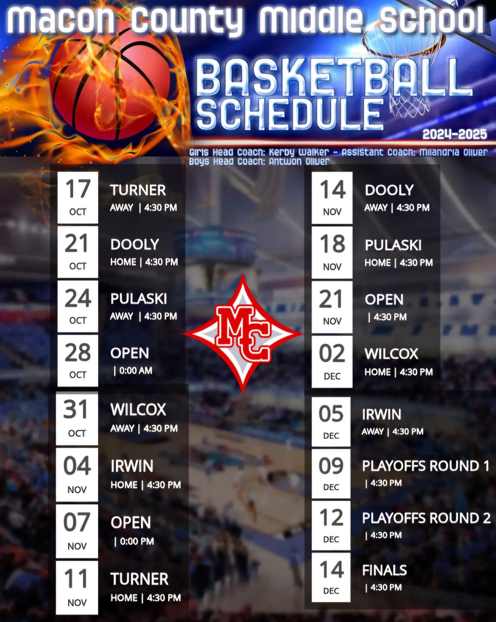 24-25 Basketball Schedule