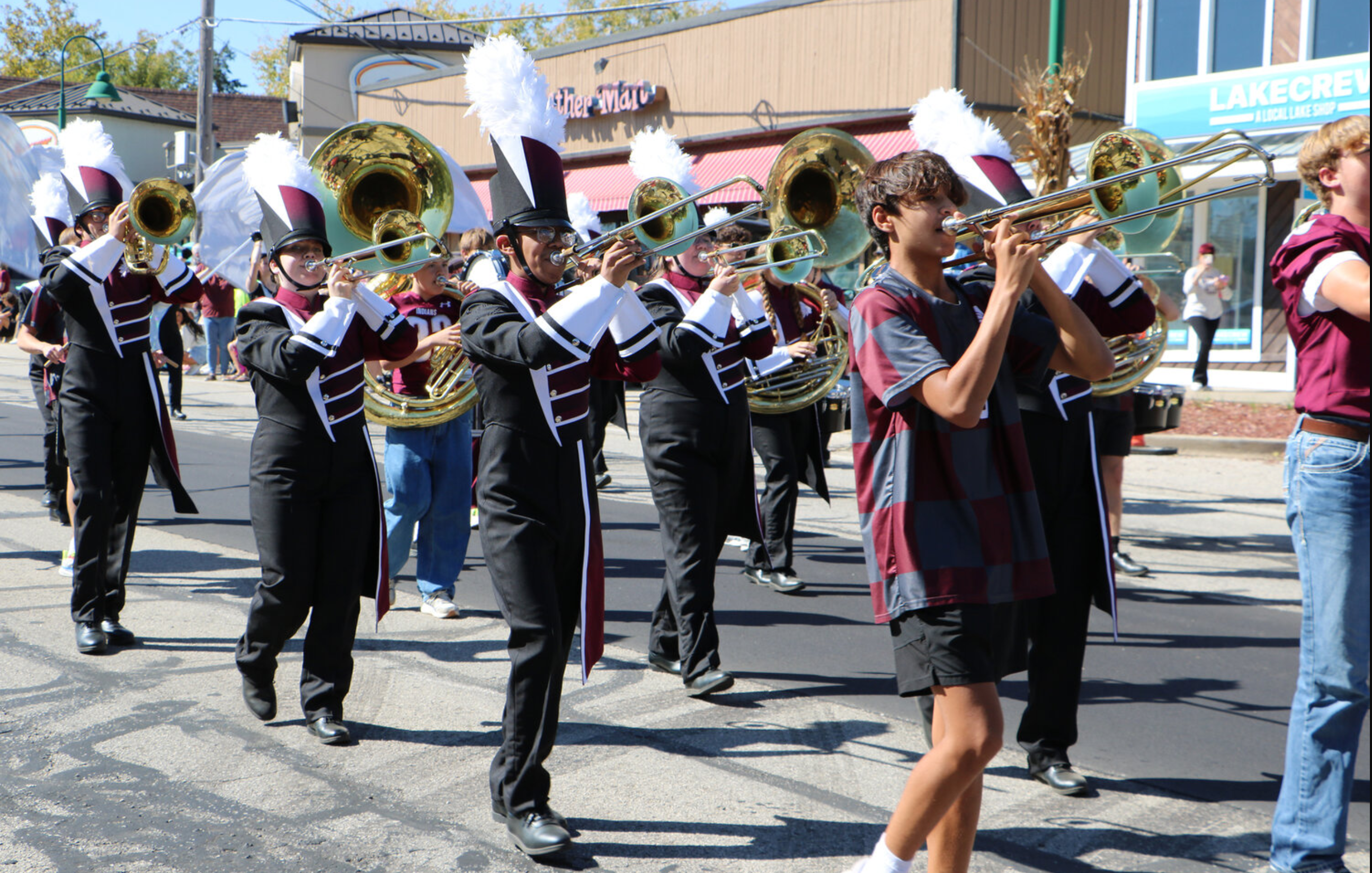 band at homecoming parade