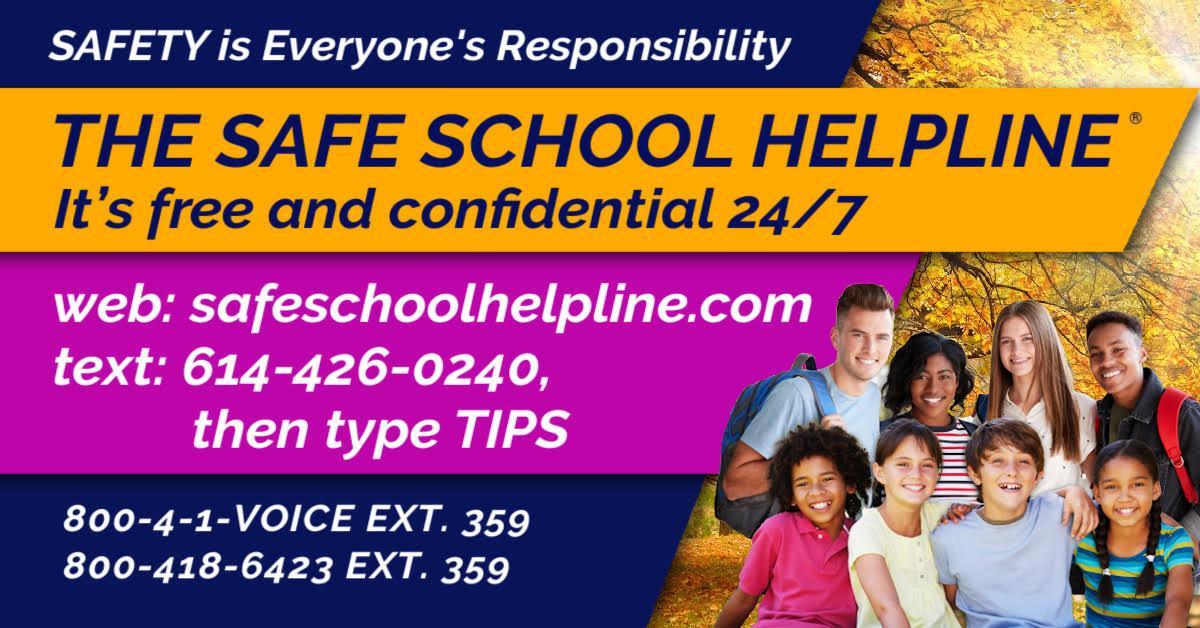 Safe School Helpline Info