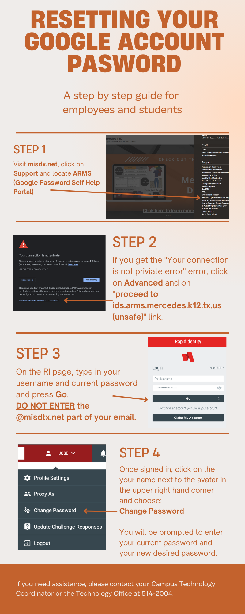 How to reset password