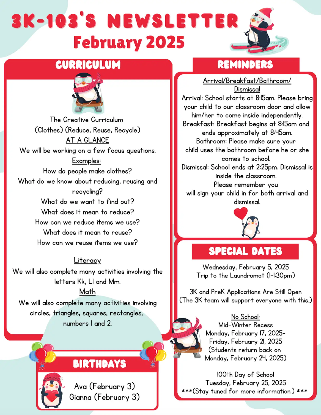 February newsletter English