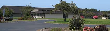 Siuslaw High School as seen from the east-side of the campus. 