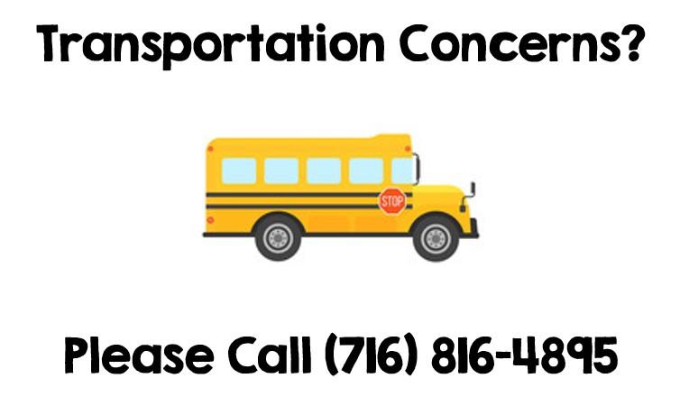 Transportation Concerns? Please call (716) 816-4895