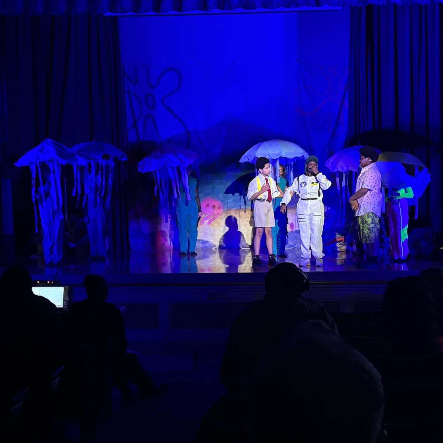 Students performing in Spongebob