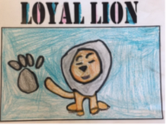 Loyal Lion kid drawing