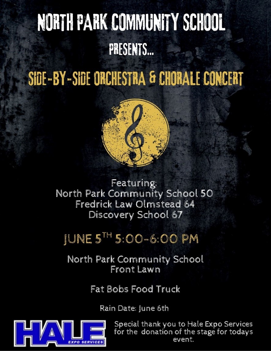 side by side concert on the lawn flyer june 5th 5:00-6:00 pm