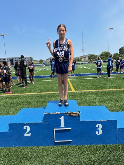 photos of students participating in track and awards
