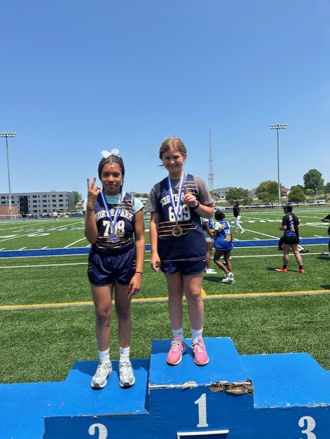 photos of students participating in track and awards